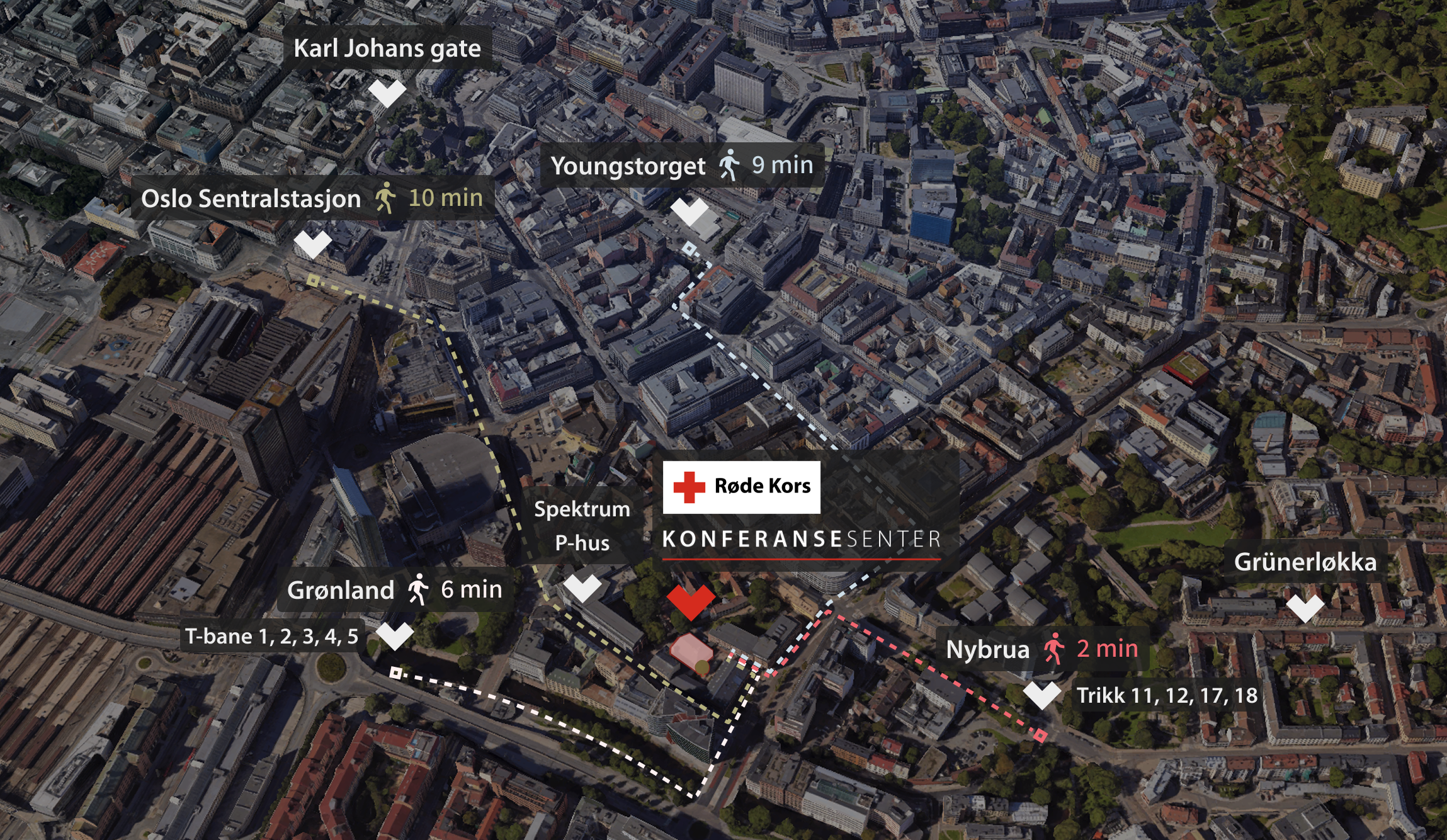 Kart over nærområdet i Oslo sentrum